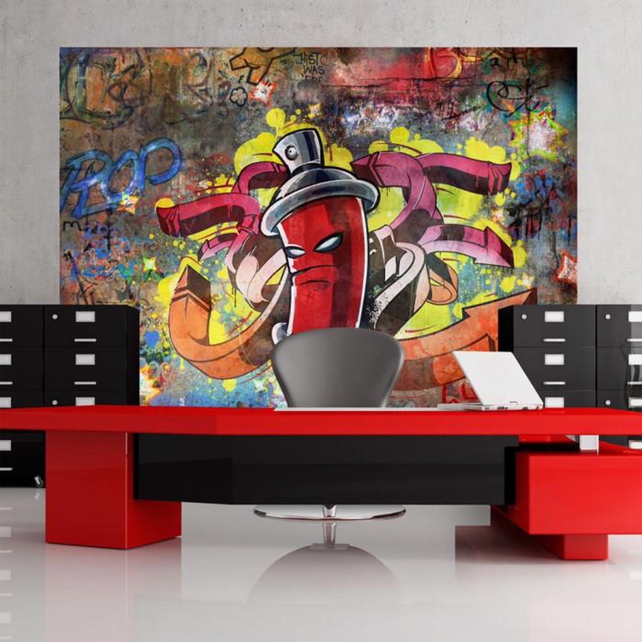 Paris Prix Papier Peint  Graffiti Monster. Coloris disponibles : Multicolore