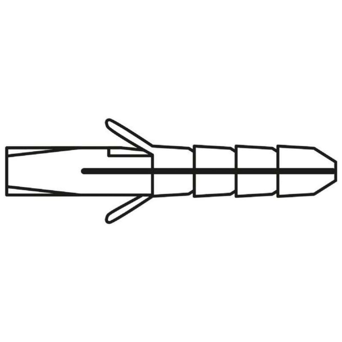  Cheville nylon matériaux plein Vissal Ø8 mm  lot de 40 chevilles