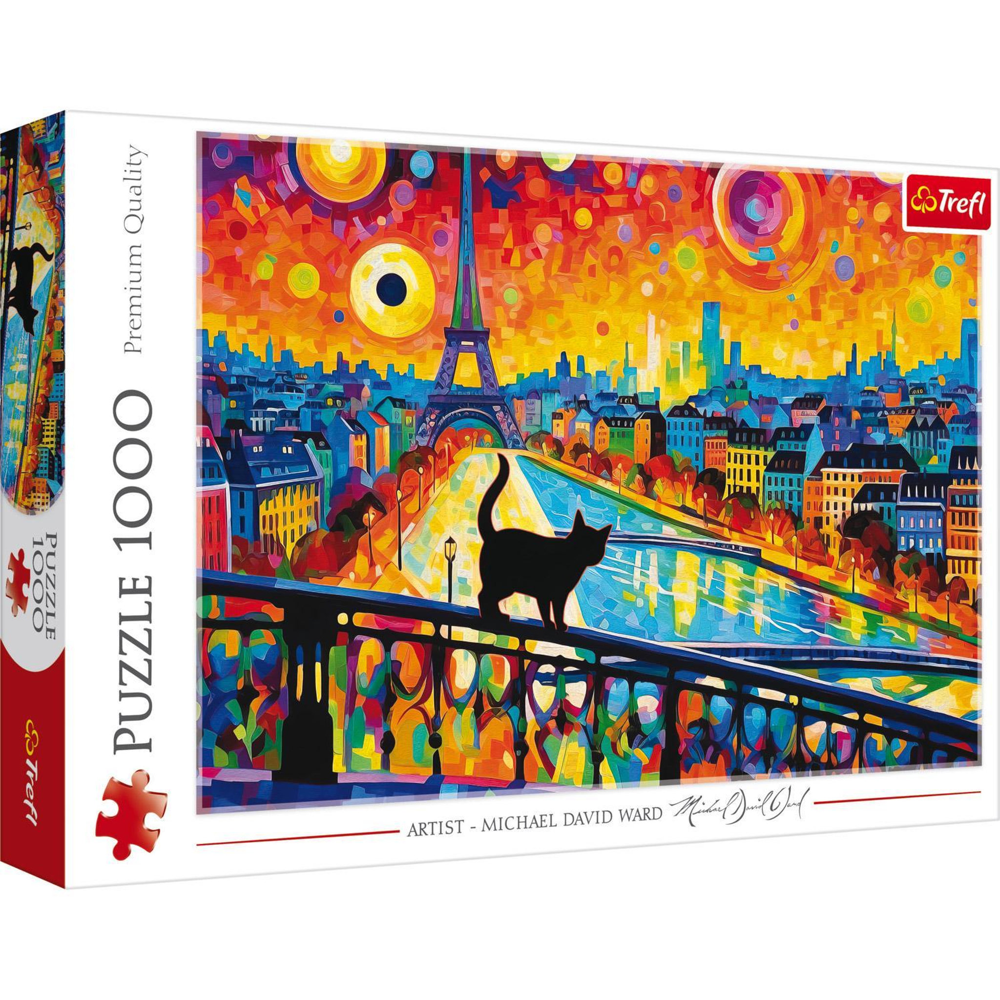Voir la diapositive 2 : Trefl Puzzle 1000 pièces : Chat à Paris