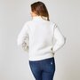 IN EXTENSO Pull camioneur blanc femme