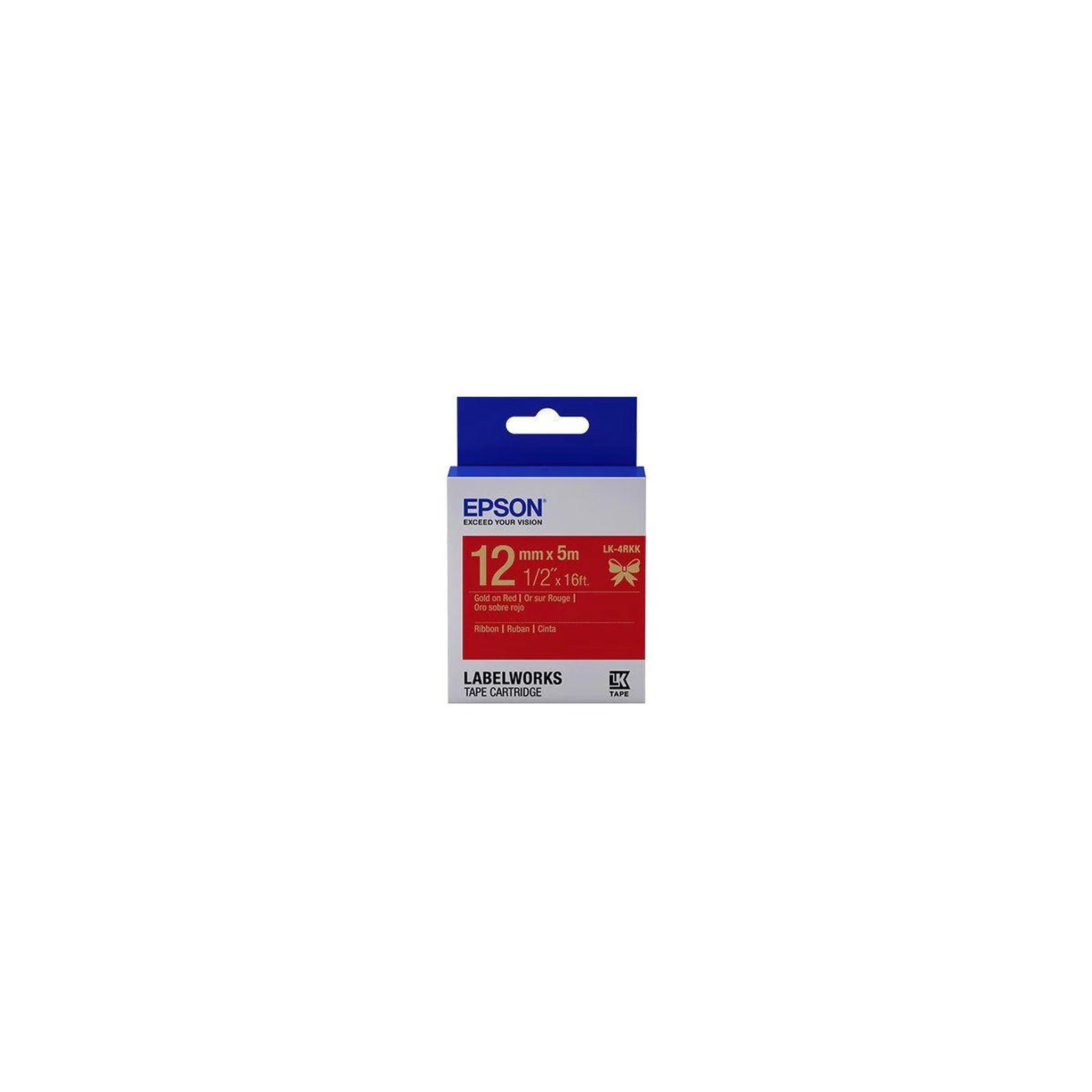 Voir la diapositive 3 : Epson Accessoire lk-4rkk or et rouge 12mm sur 5m