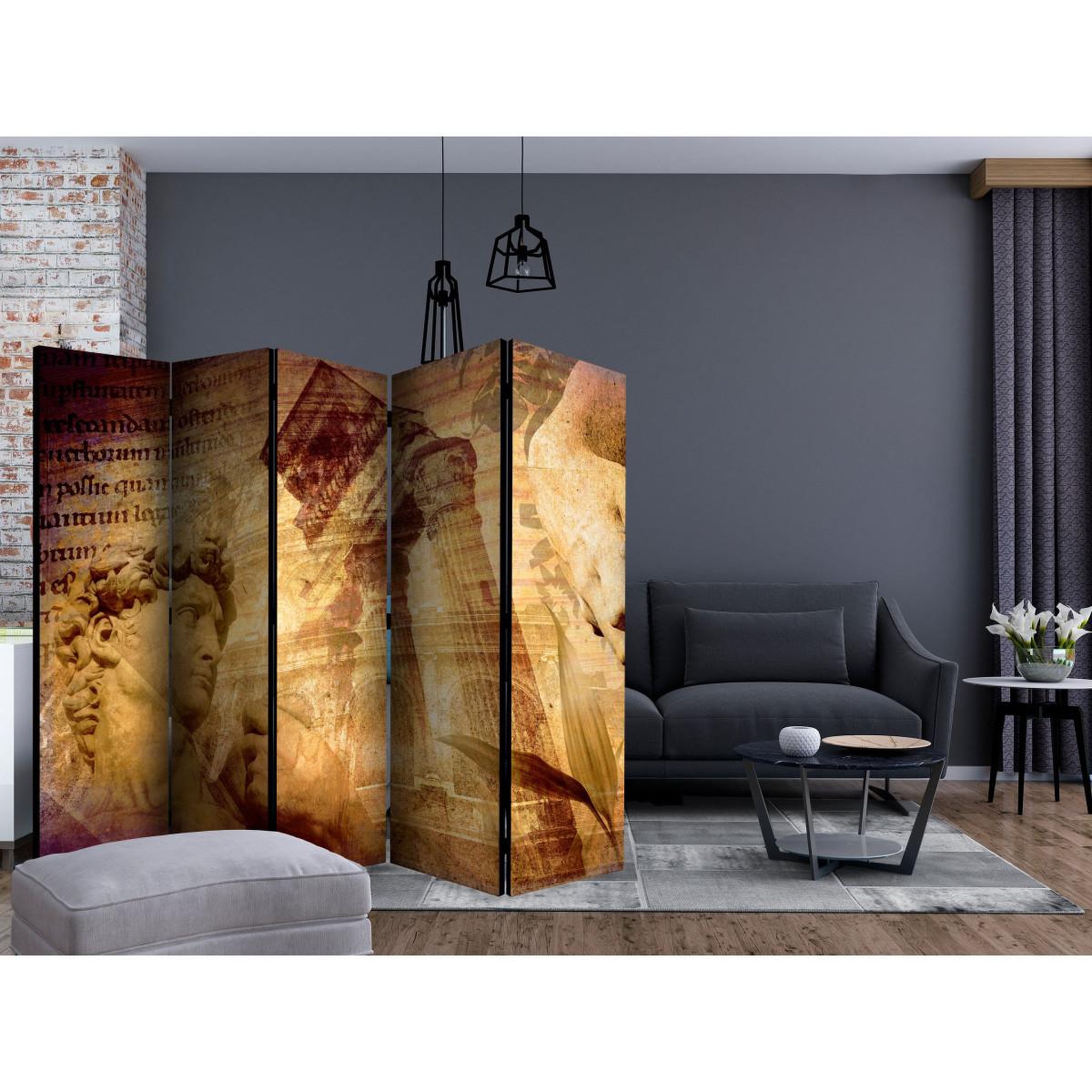 Voir la diapositive 2 : Paris Prix Paravent 5 volets  greek collage  172x225cm