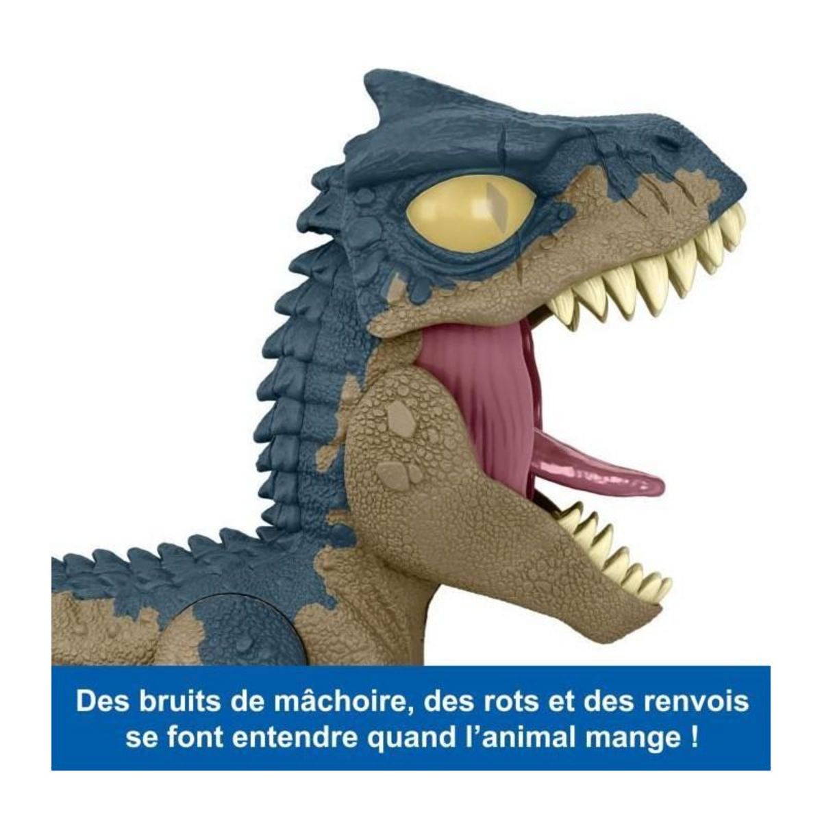 MATTEL Jurassic World : Chomp Chomp-Allosaurus Méga Rugissement-figurine de dinosaure HVB45