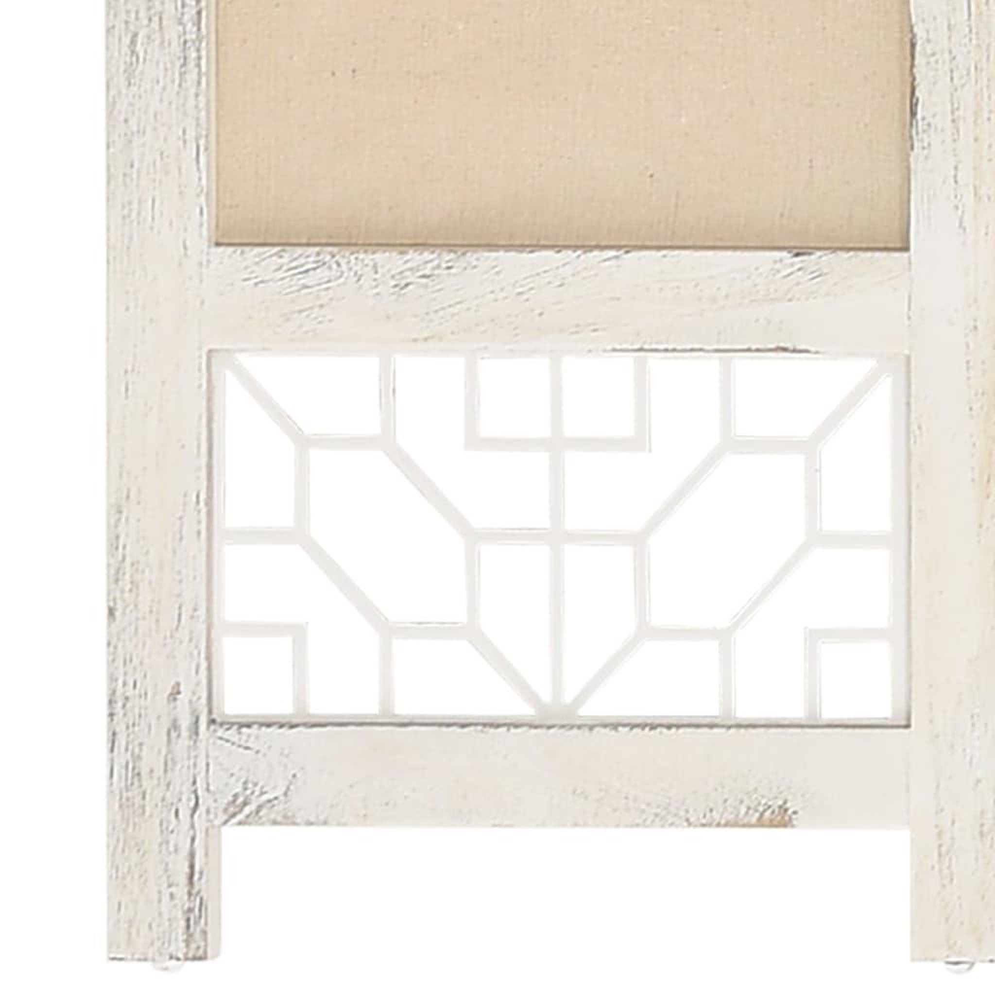 Voir la diapositive 5 : VIDAXL Cloison de separation 5 panneaux Creme 175x165 cm Tissu