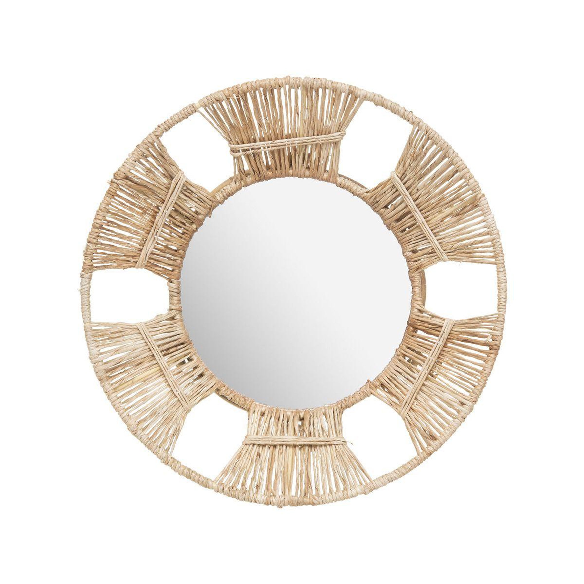 Voir la diapositive 3 : ATMOSPHERA Lot de 3 miroirs muraux déco  laura  31cm naturel
