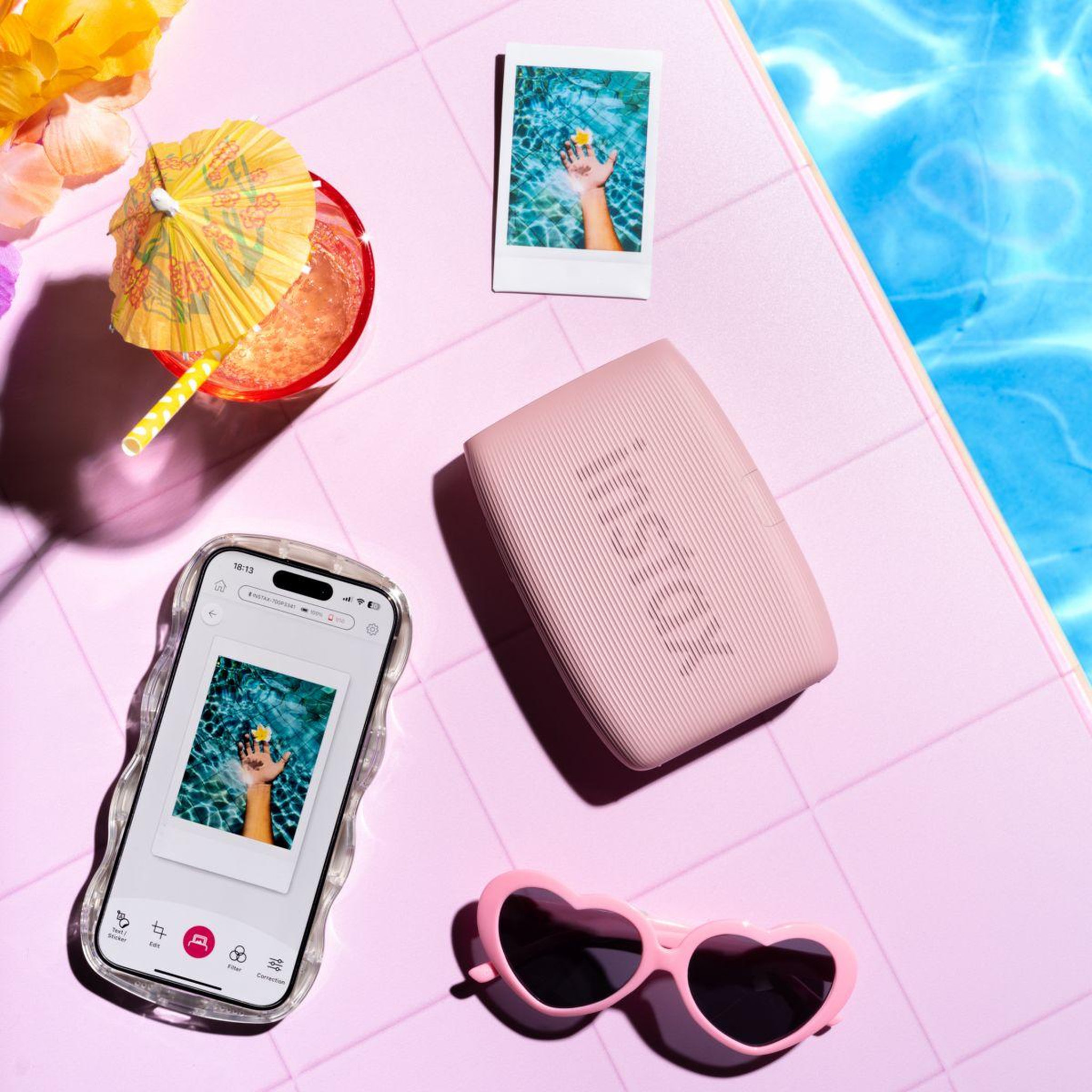Voir la diapositive 2 : FUJIFILM Imprimante photo portable instax mini link 3 rose