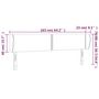 Voir la diapositive 6 : VIDAXL Tete de lit avec oreilles Creme 163x23x78/88 cm Tissu
