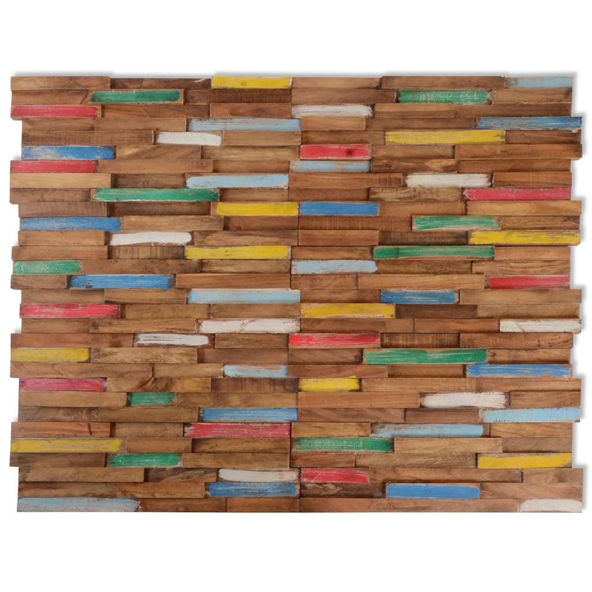 VIDAXL Panneaux de revetement mural 10 pcs 1,03 m^2 bois de teck solide