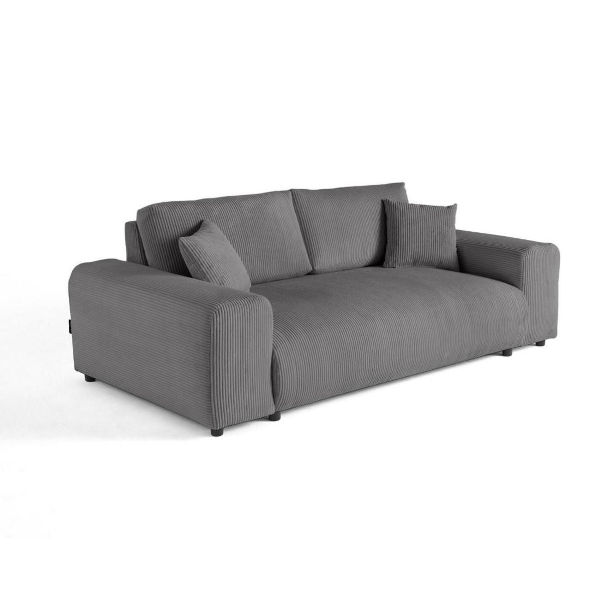 LISA DESIGN Garance - canapé droit 3 places - en velours côtelé