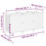 Voir la diapositive 6 : VIDAXL Jardiniere avec doublure 150x50x75 cm bois massif d'acacia