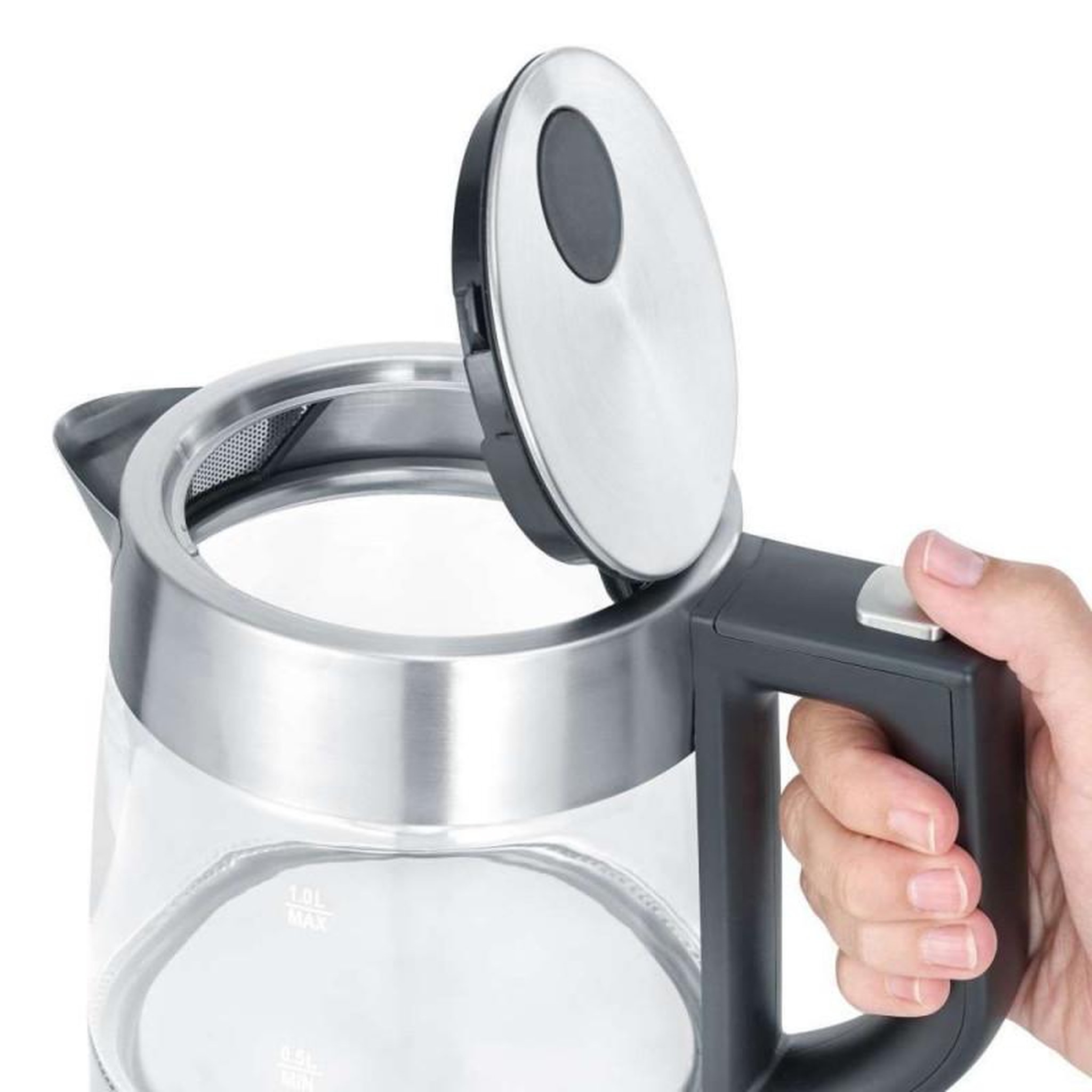 Voir la diapositive 4 : SEVERIN Bouilloire sans fil 1l 2200w verre/inox - wk3468