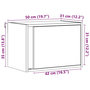 Voir la diapositive 6 : VIDAXL Table de chevet murale avec lumieres LED chene fume