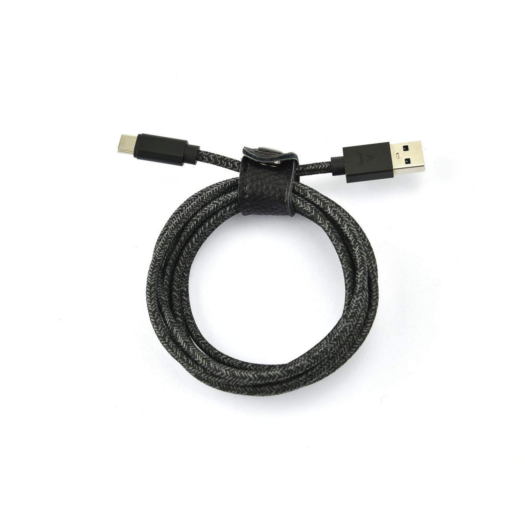 Voir la diapositive 2 : ADEQWAT Câble USB C vers USB 3M tressé Noir