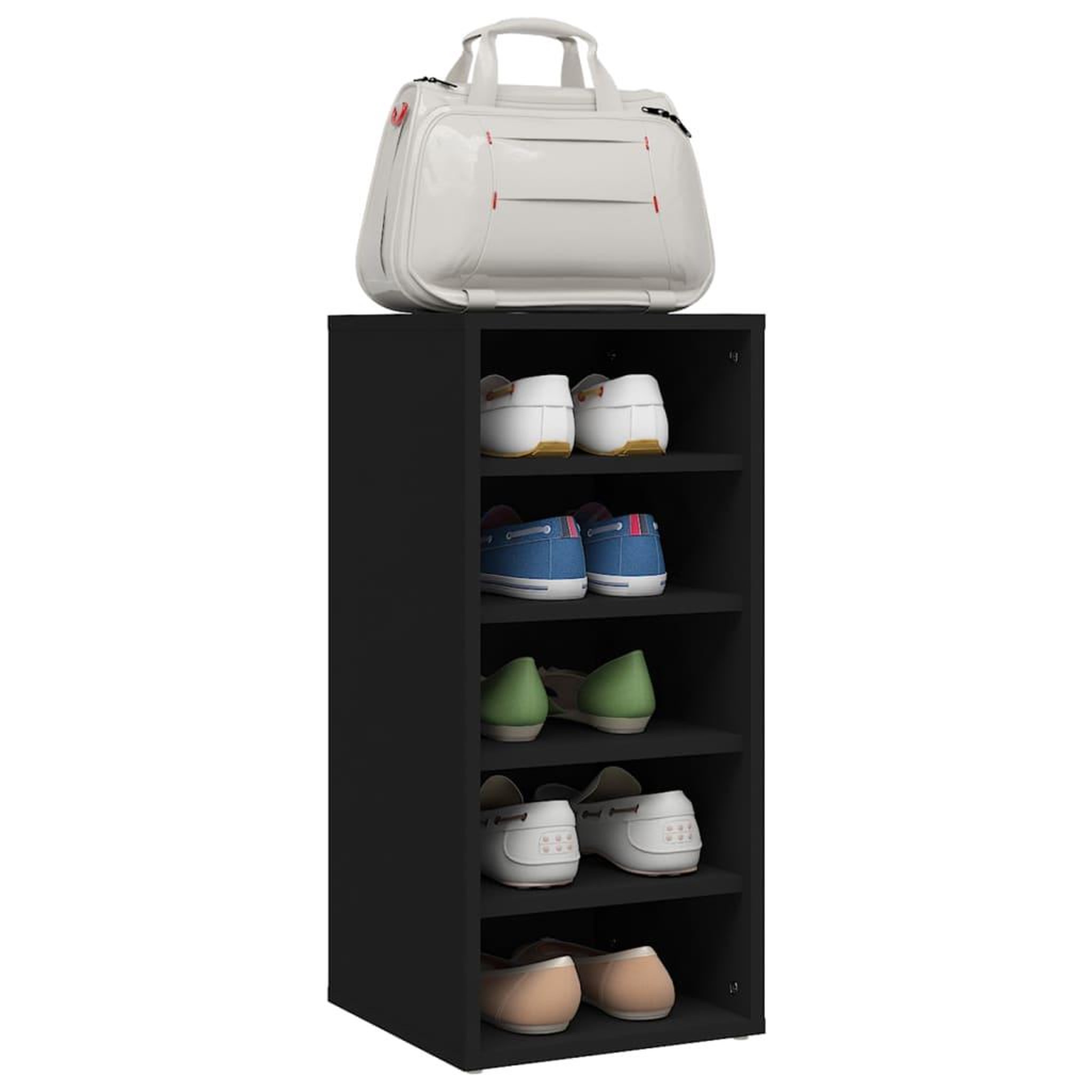 Voir la diapositive 4 : VIDAXL Armoires a chaussures 2 pcs Noir 31,5x35x70cm Bois d'ingenierie