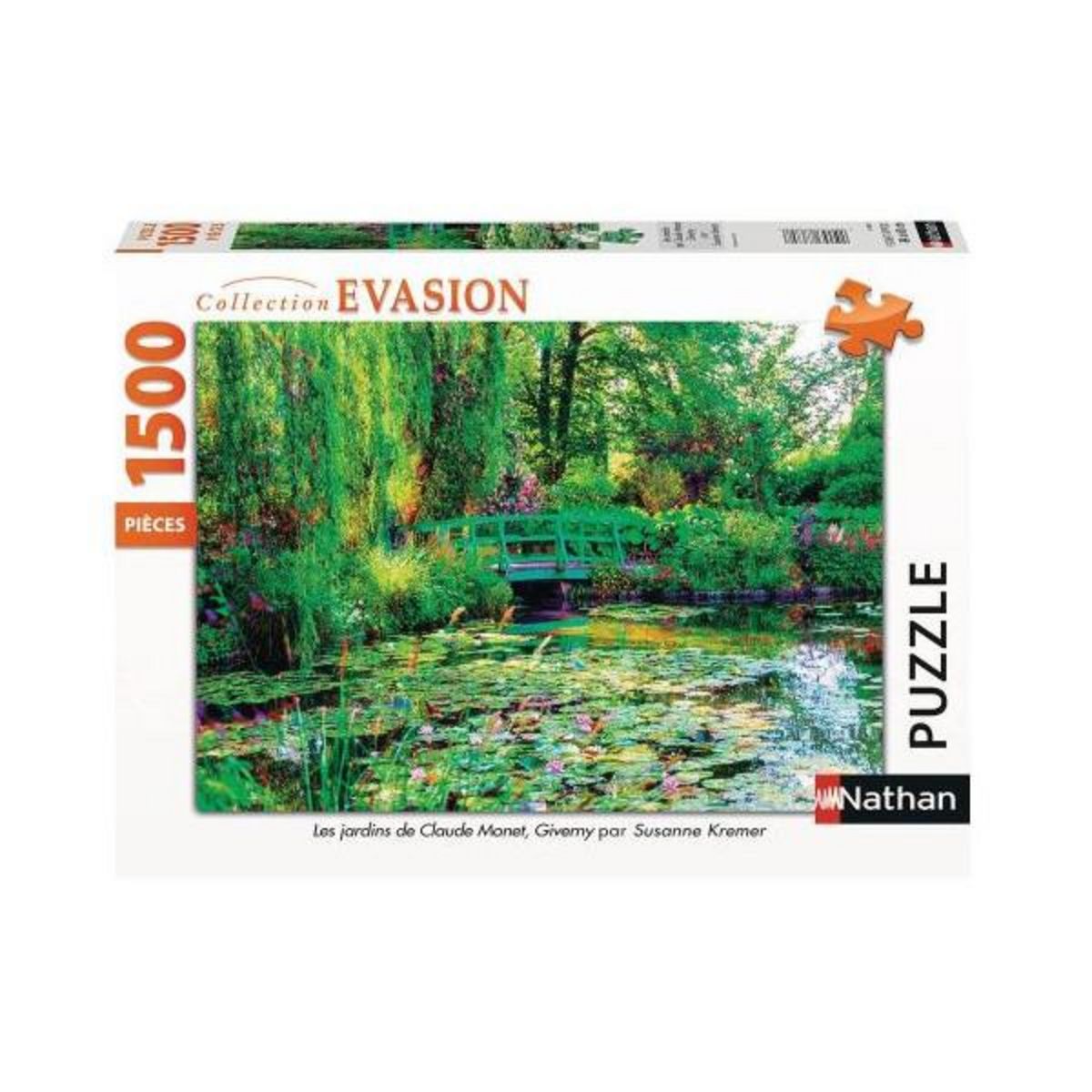 Nathan Puzzle 1500 pièces Nathan Les jardins de Claude Monet Giverny