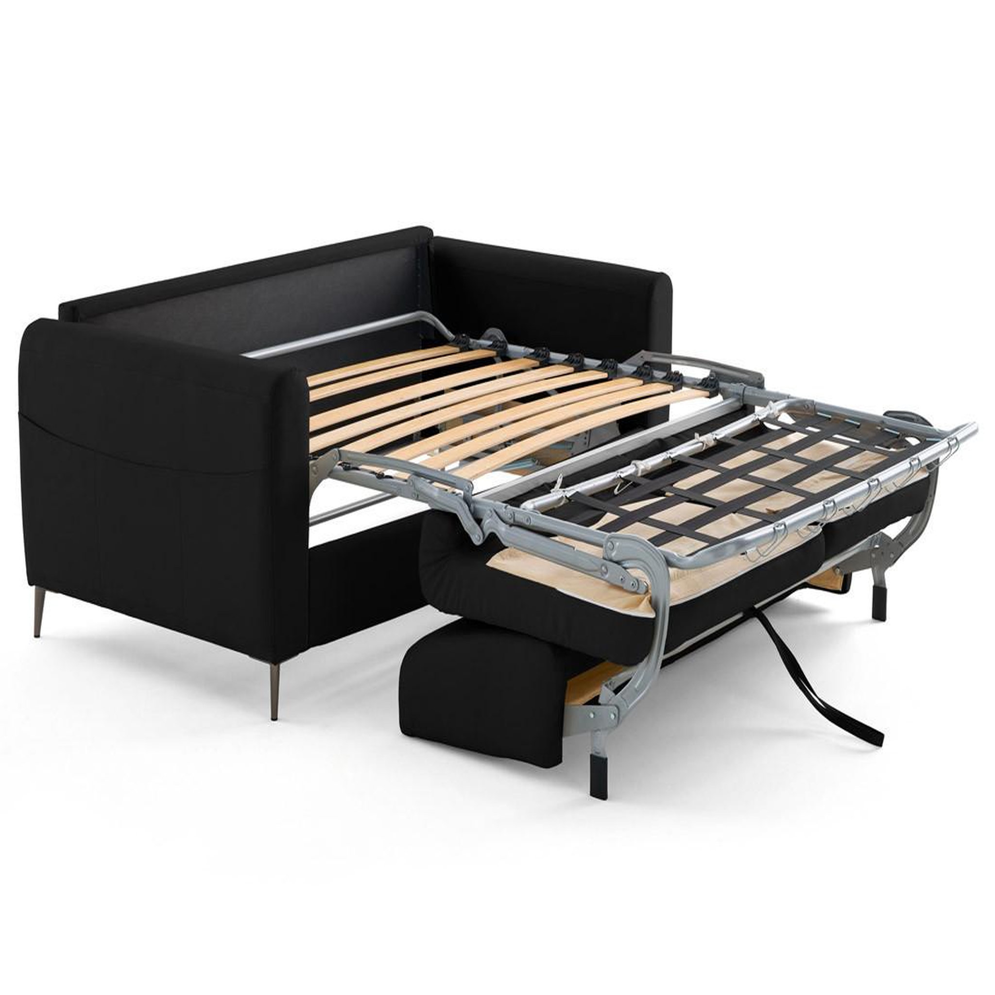 Voir la diapositive 4 : LISA DESIGN Owen - canapé 3 places convertible express couchage quotidien 140 cm matelas 12 cm en simili