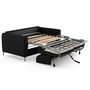 Voir la diapositive 4 : LISA DESIGN Owen - canapé 3 places convertible express couchage quotidien 140 cm matelas 12 cm en simili