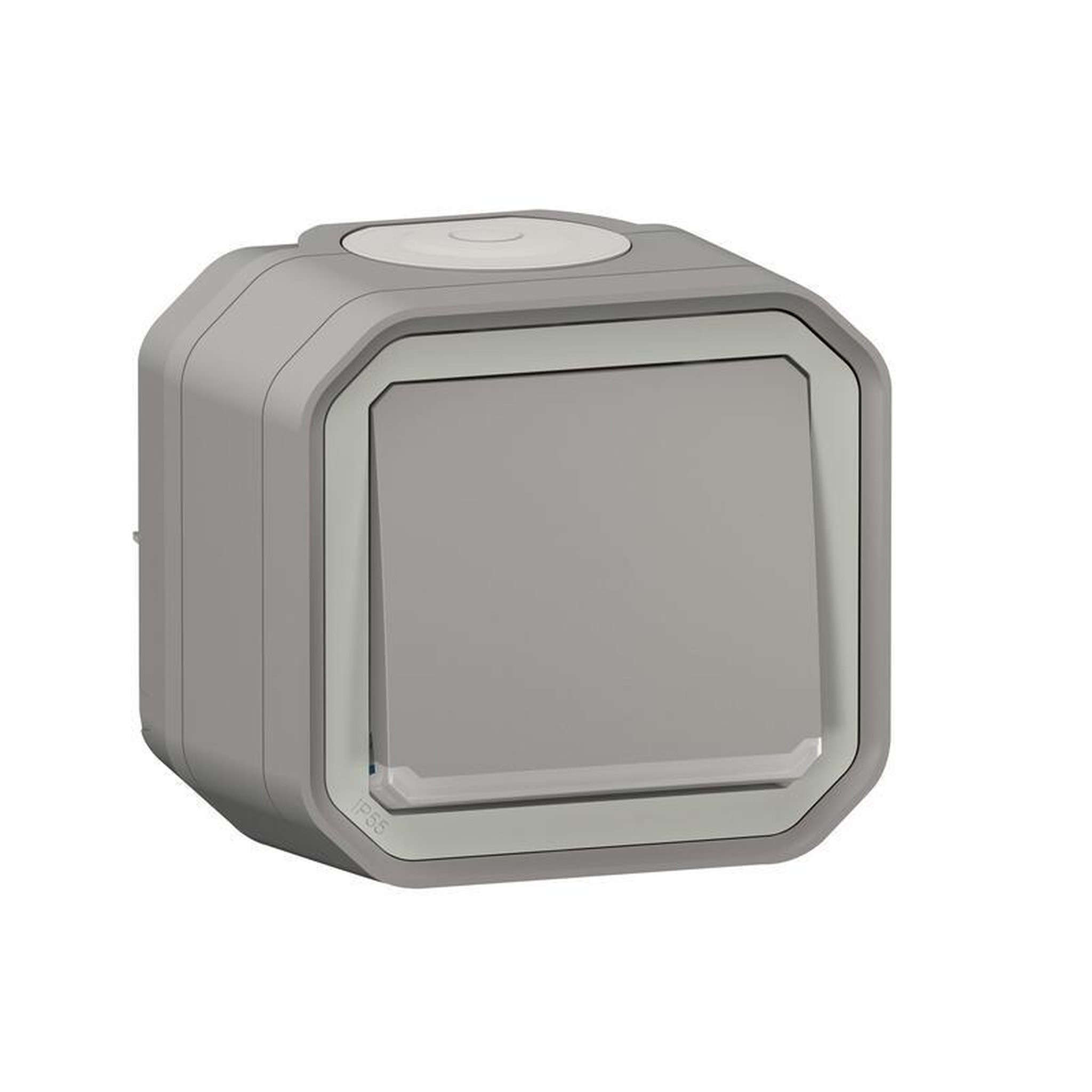 Legrand Poussoir NO lumineux avec voyant étanche PLEXO 10 A livré complet pour fixation saillie gris (boîte de 10) LEGRAND 069722L
