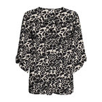 JACQUELINE DE YONG Blouse Beige/Noir Femme JDY DIVYA. Coloris disponibles : Noir