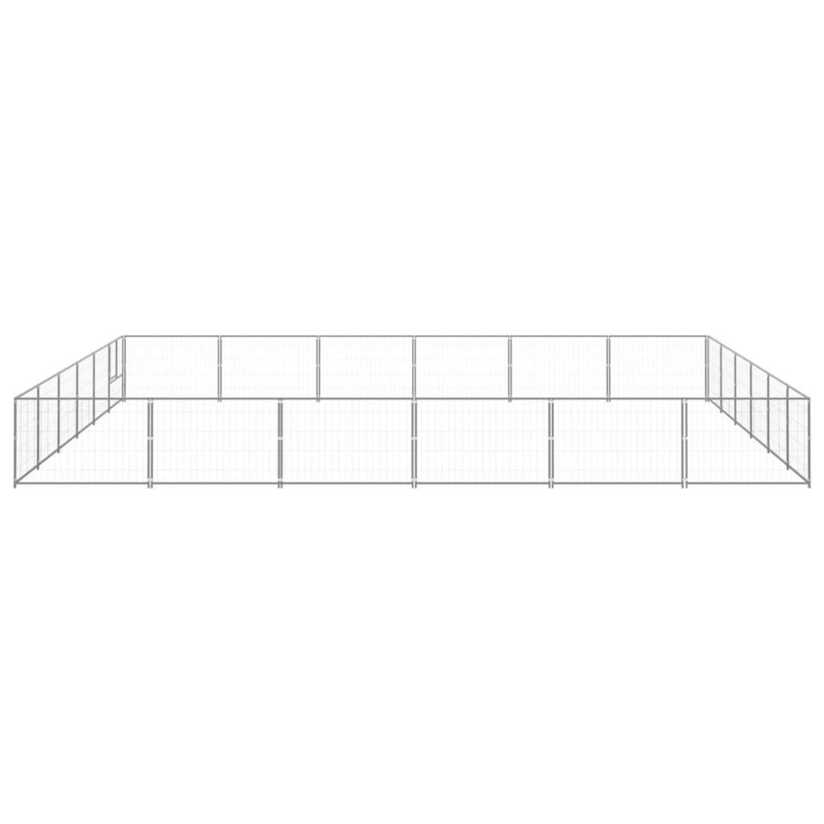 VIDAXL Chenil Argente 36 m² Acier