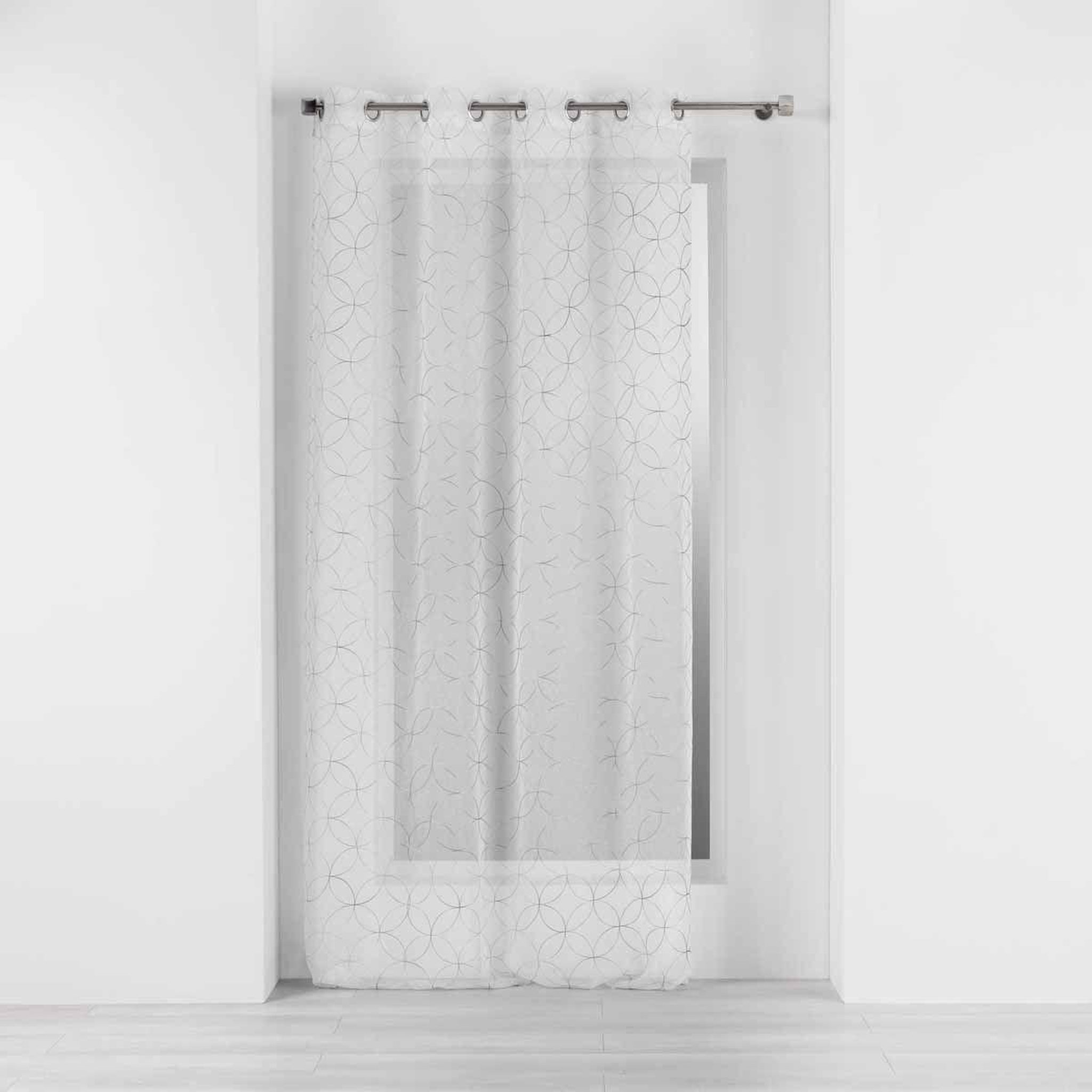 Douceur d'Intérieur Rideau voilage à œillets  olympia  140x240cm gris