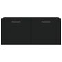 Voir la diapositive 5 : VIDAXL Armoire murale noir 80x36,5x35 cm bois d'ingenierie