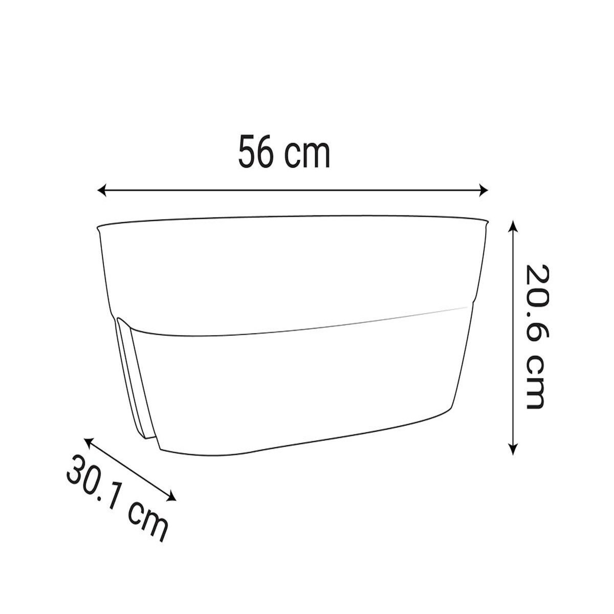 Eda Balconnière cavalière Osaka 56 x 30 cm Orange terre battue - Eda