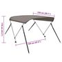 Voir la diapositive 6 : VIDAXL Auvent bimini a 2 arceaux gris 150x120x110 cm