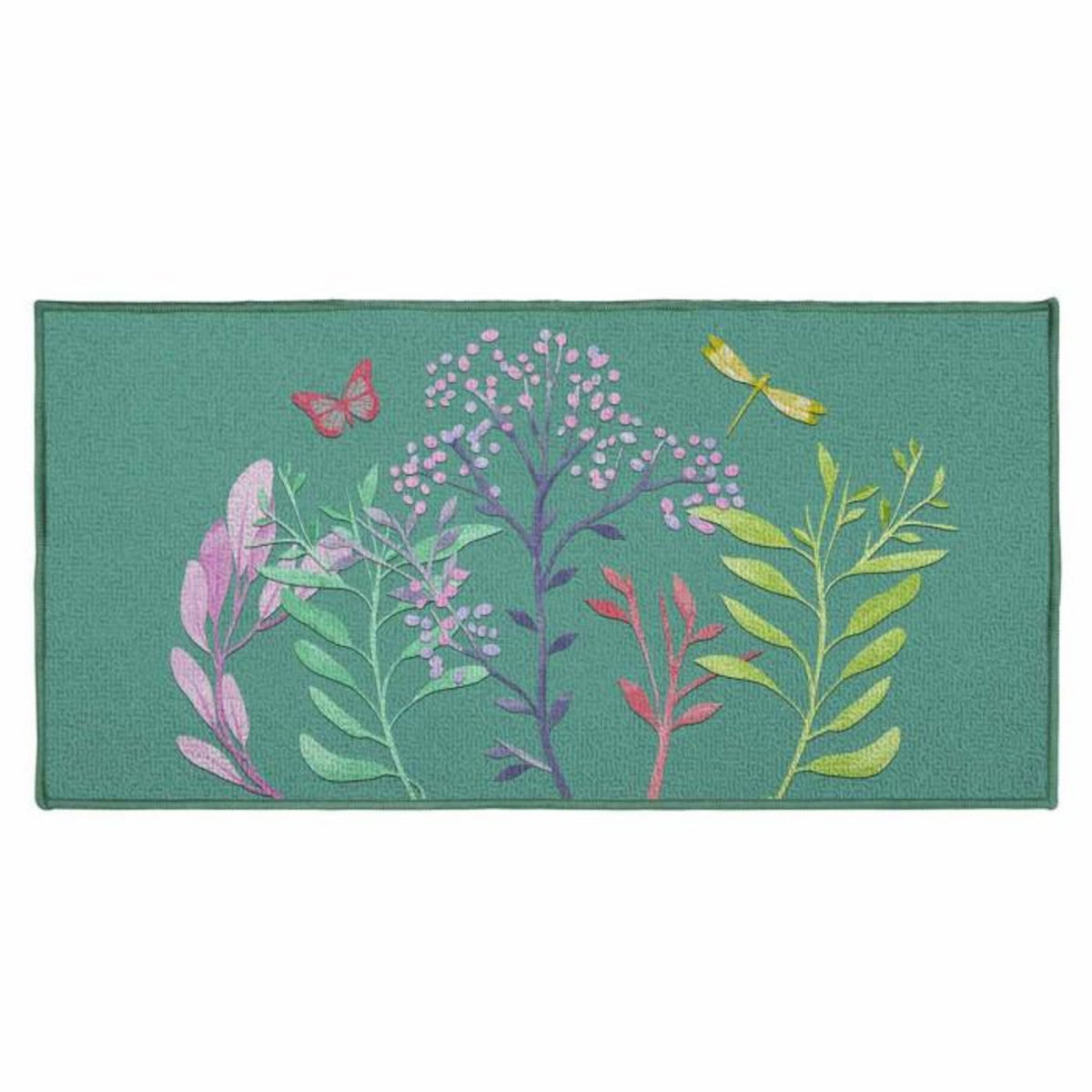 Paris Prix Tapis Déco Imprimé  Fresh Flower  57x115cm Vert