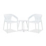 Voir la diapositive 1 : HomeStyle4U Salon de jardin Table et 2 chaises en blanc