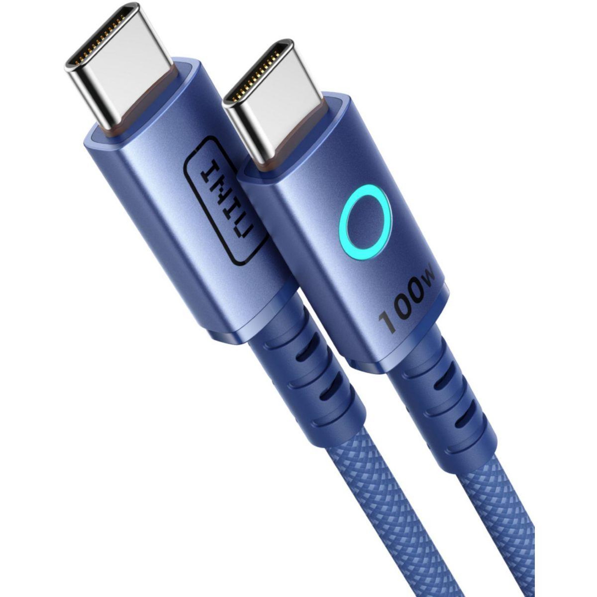 Voir la diapositive 2 : INIU Câble usb c 100w usb-c/usb-c 2m leopard bleu