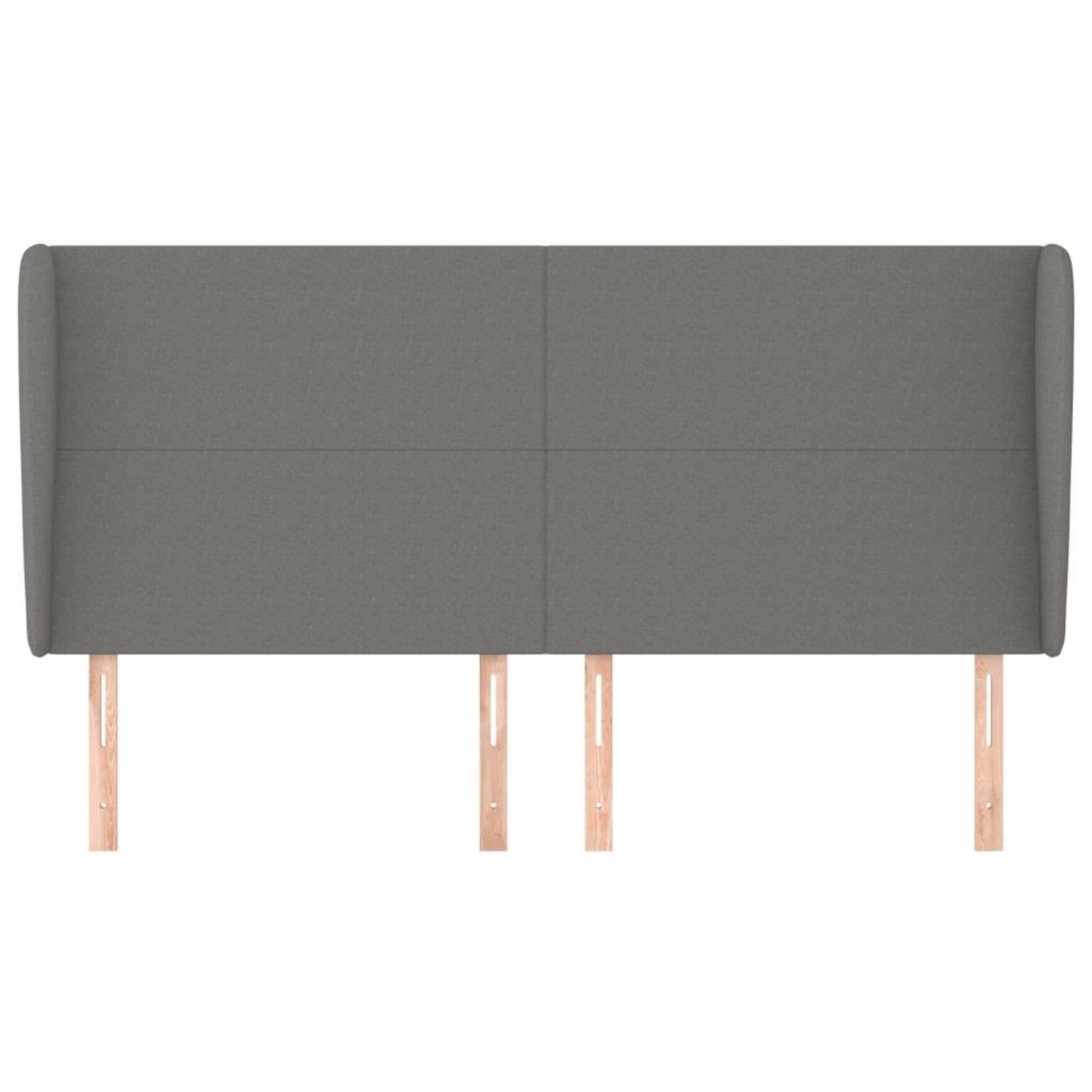 Voir la diapositive 3 : VIDAXL Tete de lit avec oreilles Gris fonce 163x23x118/128 cm Tissu