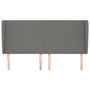 Voir la diapositive 3 : VIDAXL Tete de lit avec oreilles Gris fonce 163x23x118/128 cm Tissu
