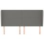 Voir la diapositive 3 : VIDAXL Tete de lit avec oreilles Gris fonce 163x23x118/128 cm Tissu
