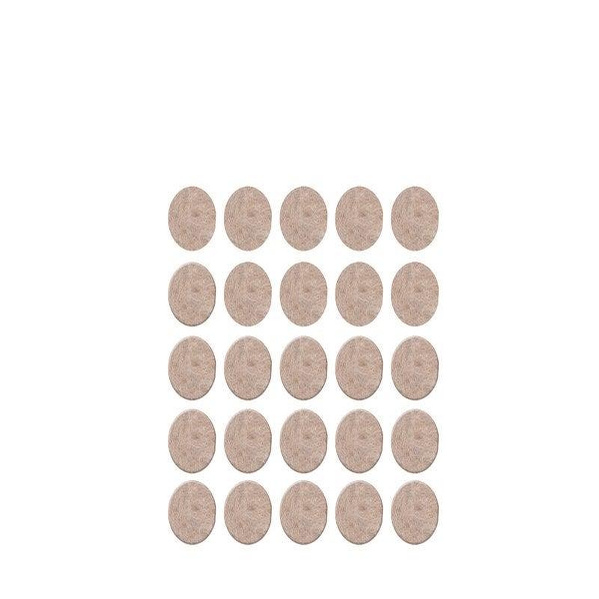 CENTRALE BRICO Lot de 25 patins feutre en laine adhésif, SCOTCH, diam. 13 mm, beige