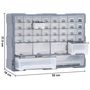 Voir la diapositive 6 : VIDAXL Organisateur multi-tiroirs avec 38 tiroirs 52x16x37,5 cm