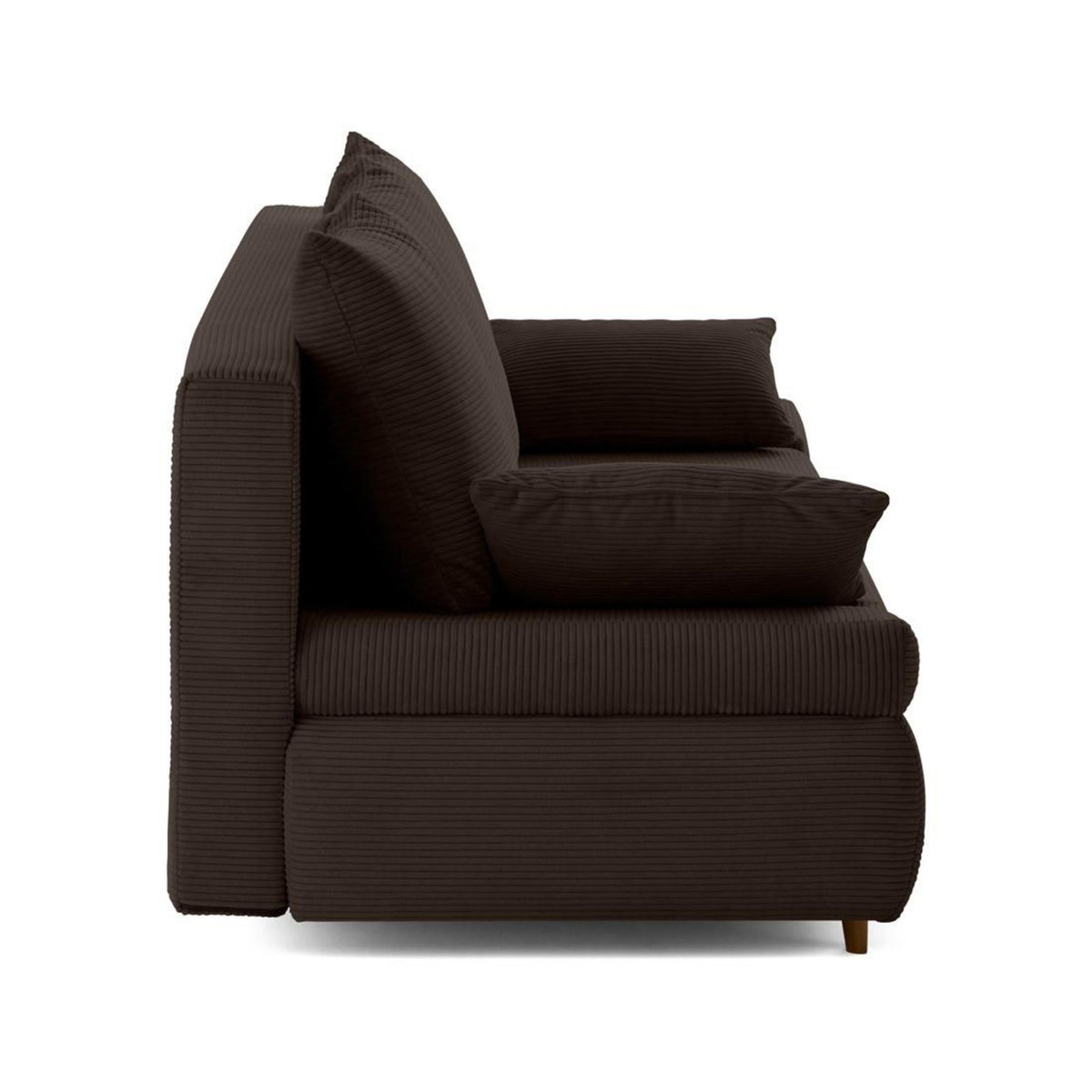 BEST MOBILIER Larson - canapé droit 3 places convertible avec coffre en velours côtelé