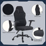 Voir la diapositive 4 : HOMCOM Fauteuil gamer ergonomique - chaise de bureau gaming - réglable - dossier inclinable - tissu noir