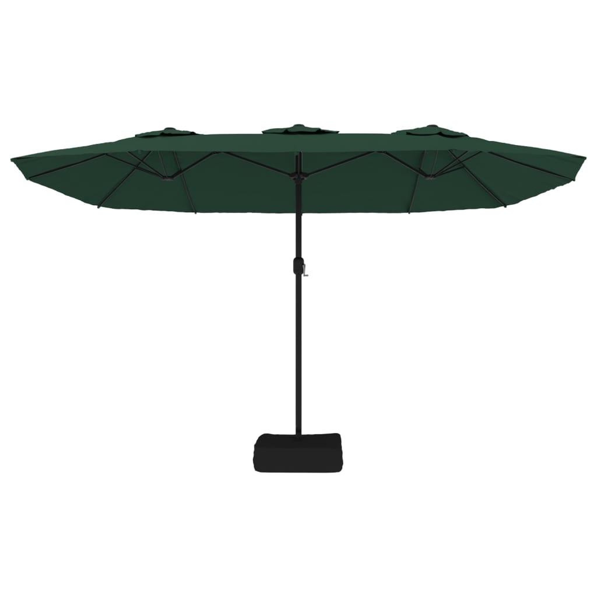 Voir la diapositive 4 : VIDAXL Parasol a double tete vert 449x265 cm