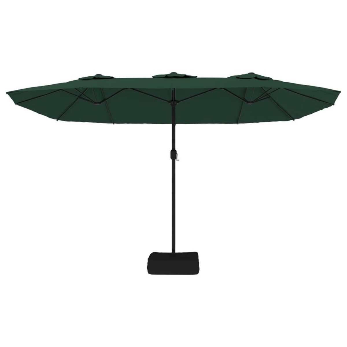 VIDAXL Parasol a double tete vert 449x265 cm