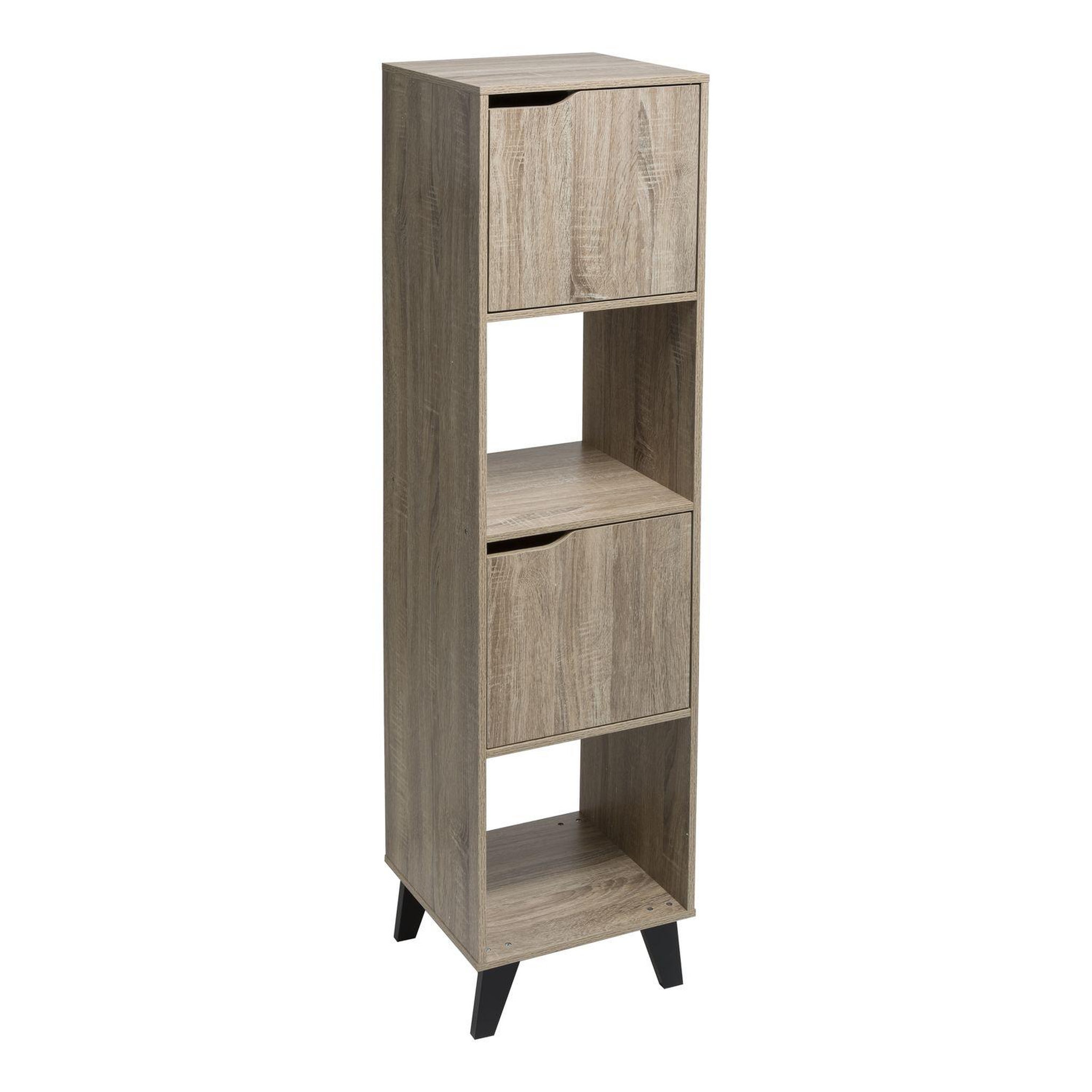 ATMOSPHERA Etagère 4 cases mix sur pied - l. 34,5 cm x h. 146,5 cm - beige