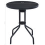 Voir la diapositive 5 : VIDAXL Table de jardin Noir 60 cm Acier et verre