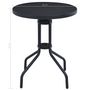 Voir la diapositive 5 : VIDAXL Table de jardin Noir 60 cm Acier et verre