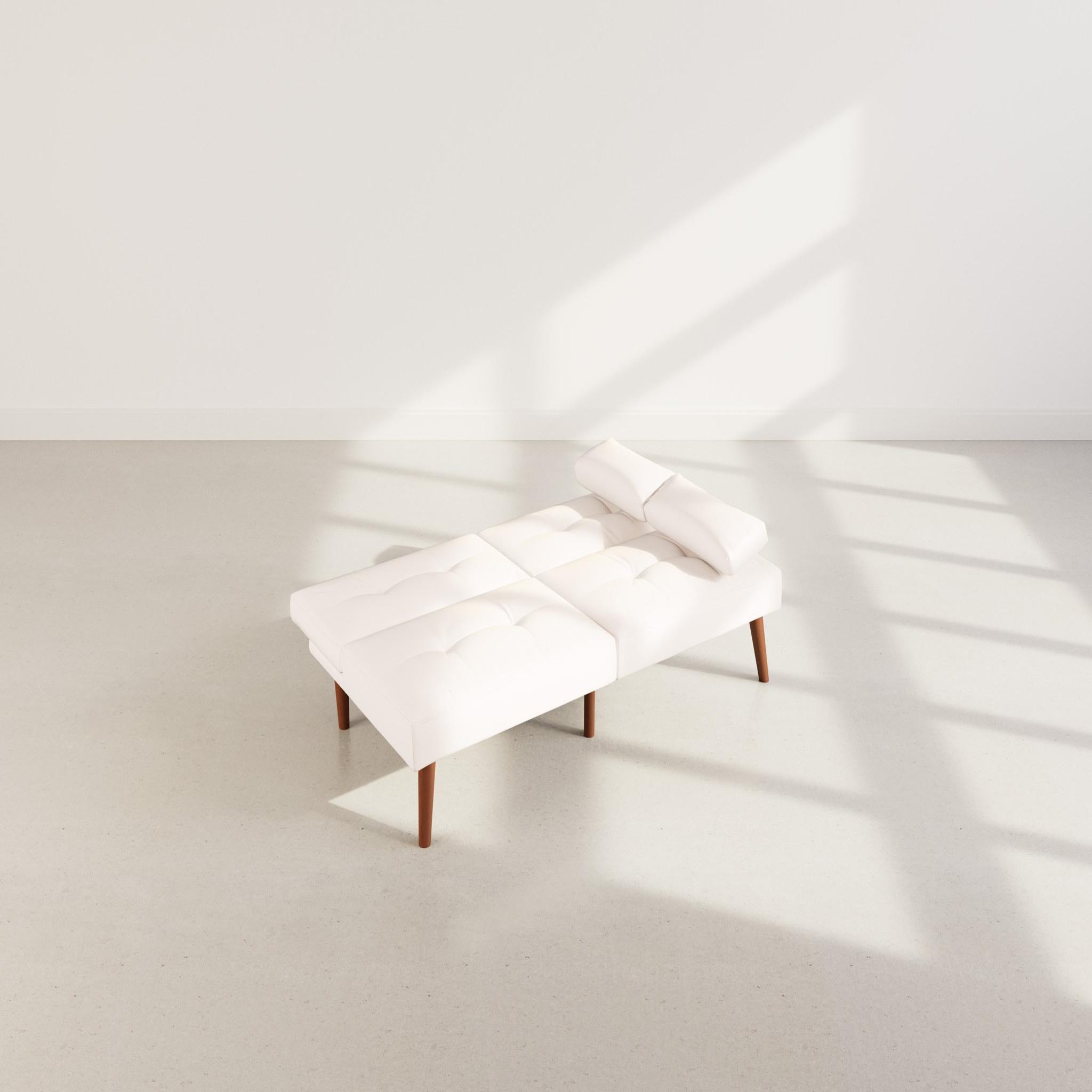 Voir la diapositive 3 : BEST MOBILIER Philae - canapé convertible clic-clac 2 places - en simili