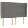 Voir la diapositive 2 : VIDAXL Tete de lit avec oreilles Gris fonce 147x23x118/128 cm Tissu