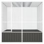 Voir la diapositive 3 : VIDAXL Cage a oiseaux Anthracite 213,5x217,5x211,5 cm Acier galvanise