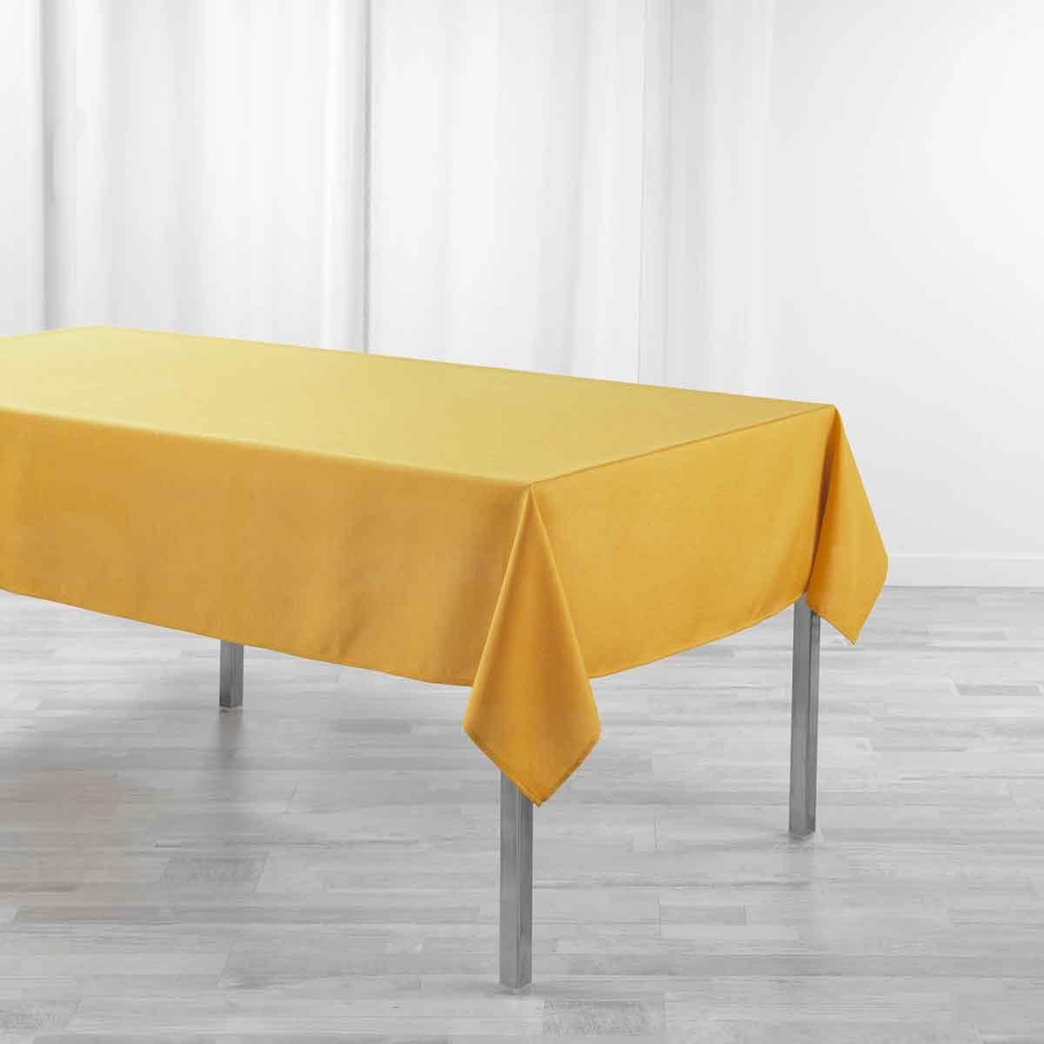 Douceur d'Intérieur Nappe enduit  newton  140x250cm moutarde