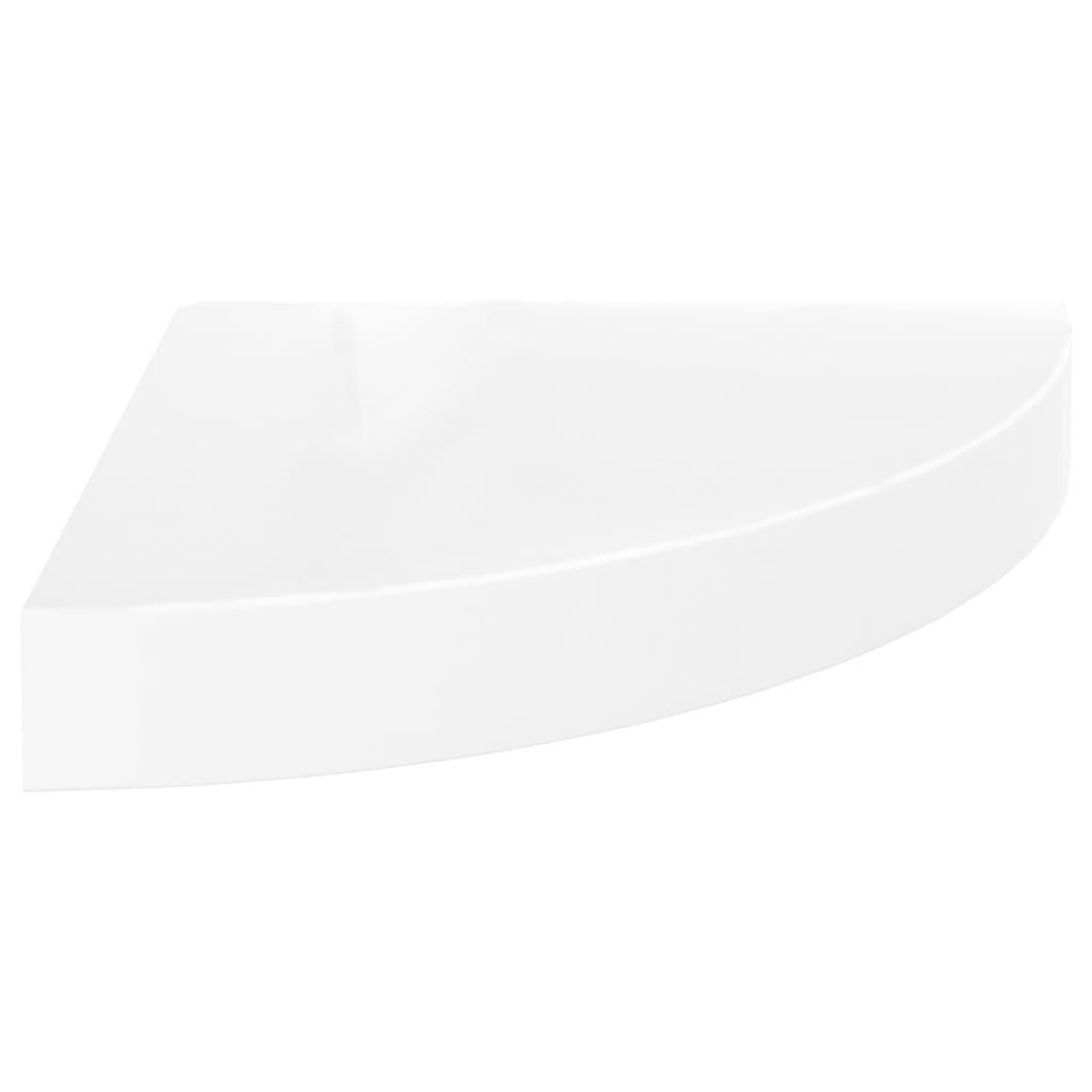 Voir la diapositive 2 : VIDAXL Etagere d'angle flottante blanc brillant 25x25x3,8 cm MDF