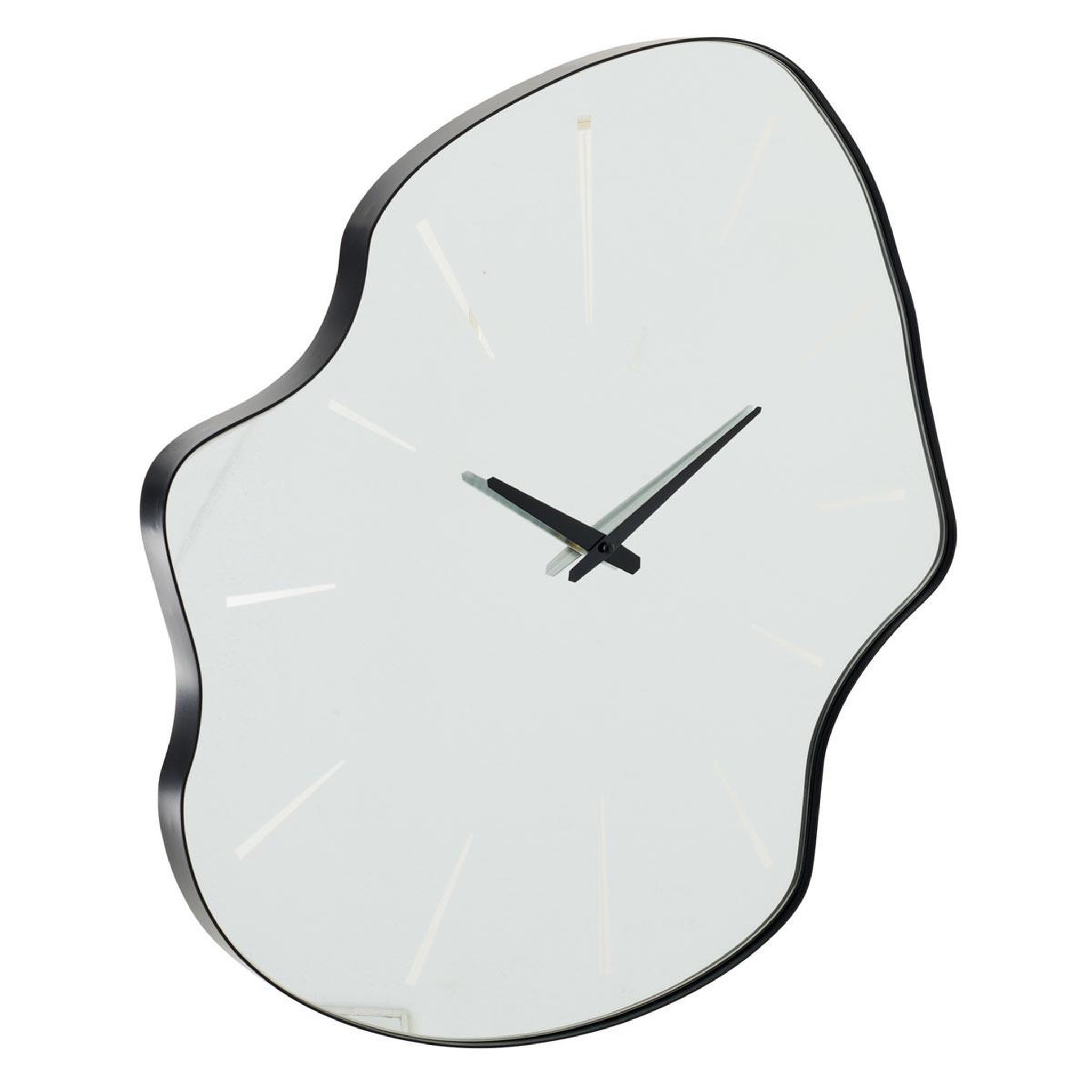 J-LINE Horloge murale en verre  irrégulier  64cm noir