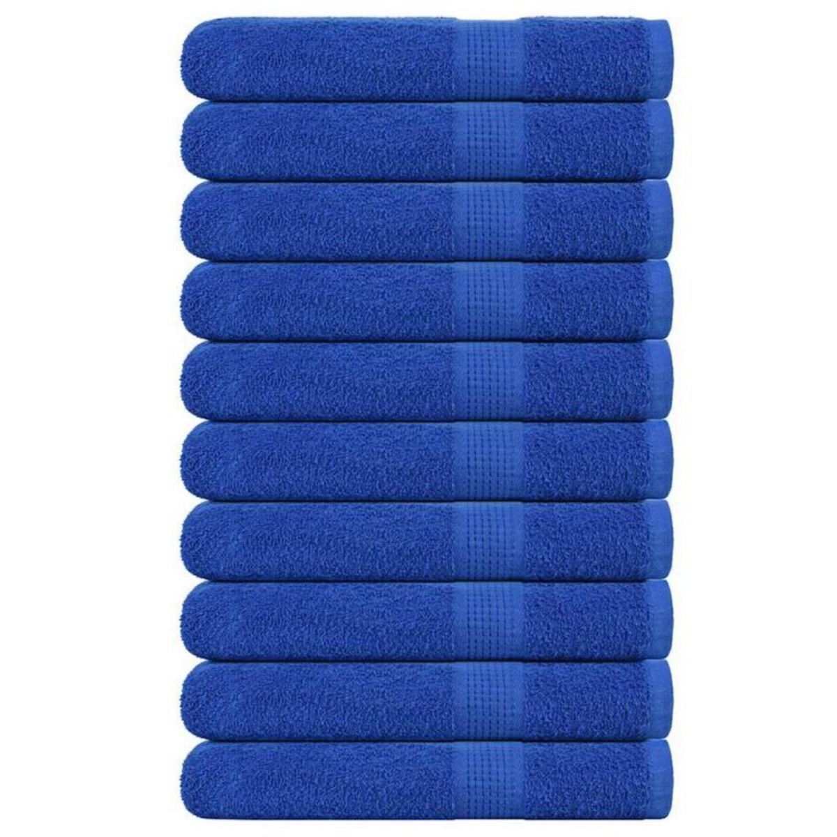 VIDAXL Serviettes 10 pcs bleu 100x200 cm 360 g m² 100% coton